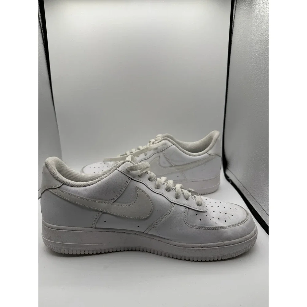 Nike Air Force 1 low top Sneakers mens 11.5 triple white shoes CW2288-111 - USED